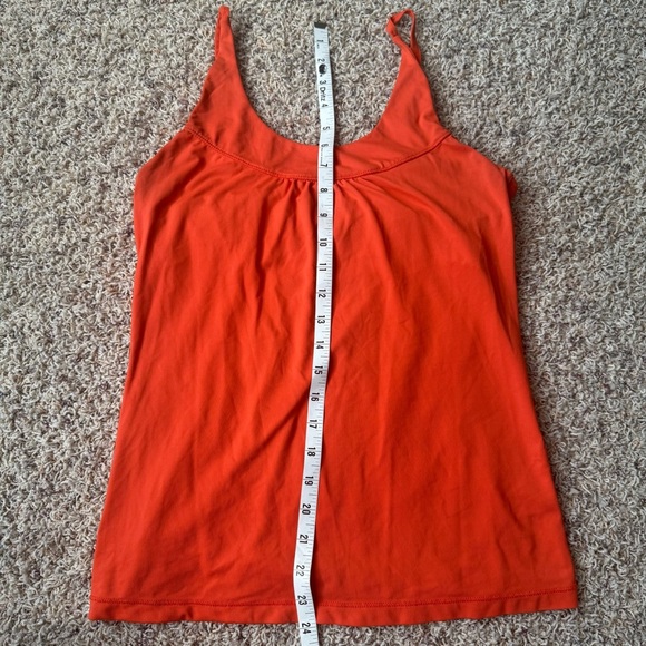 Lolë Vtg Tank / Racer Top Womens Medium Orange Built In Bra - Picture 12 of 12